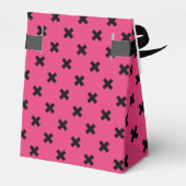 Ballotins Piqûres de croix noire sur fuchsia (Arrière)