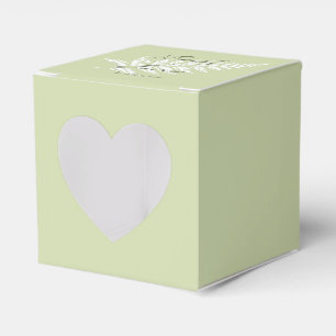 Ballotins Pistache Vert Blanc Fern Heart Mariage Partie