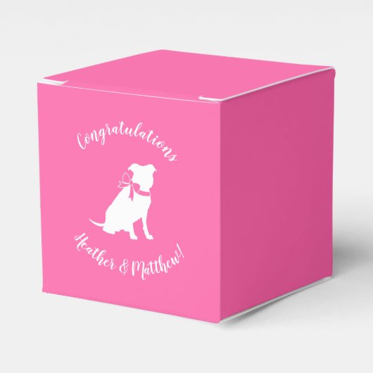 Ballotins Pit Bull Chien Baby shower rose fille Pitbull (Verso)