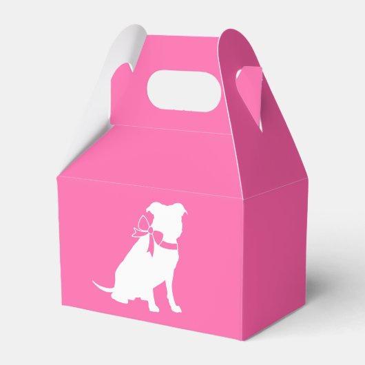Ballotins Pit Bull Chien Baby shower rose fille Pitbull (Verso)