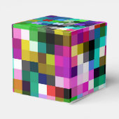 Ballotins Pixel géométrique coloré Pixelé Plaid (Arrière)