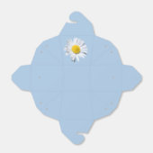 Ballotins Placid Blue Daisy Wedding Favor Box (Déplié)