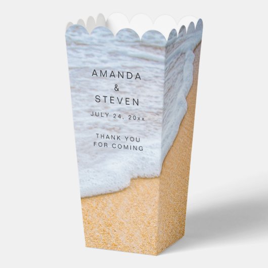 Ballotins Plage de sable avec Surf Mariage en mousse Merci (Recto)