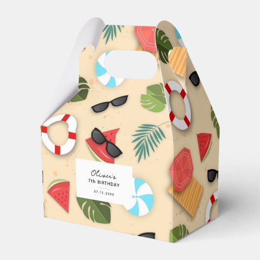 Ballotins Plage de sable fin Été Amusement Anniversaire (Verso)