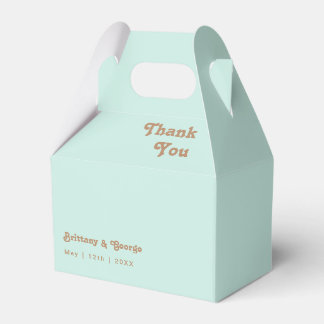 Ballotins Plage Retro | Aqua Wedding Favor Box