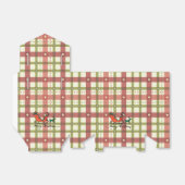 Ballotins Plaid Christmas Tent Favor Box (Déplié)