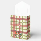 Ballotins Plaid Christmas Tent Favor Box (Ouvert)