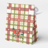 Ballotins Plaid Christmas Tent Favor Box (Arrière)