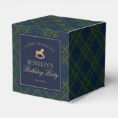 Ballotins Plaid Classic Rocking Horse Birthday Favor Box (Arrière)
