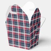 Ballotins Plaid sportif bleu marine, rouge et gris (Ouvert)