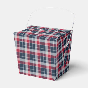 Ballotins Plaid sportif bleu marine, rouge et gris