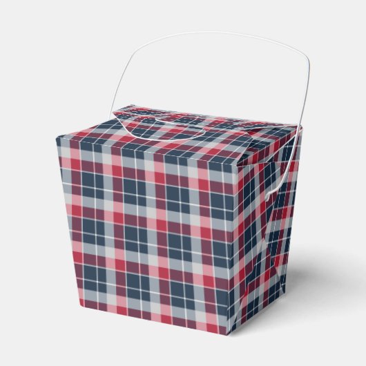 Ballotins Plaid sportif bleu marine, rouge et gris (Verso)