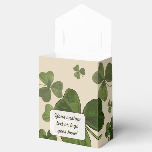 Ballotins Plante shamrock avec couleur crémeuse et texte per (Ouvert)