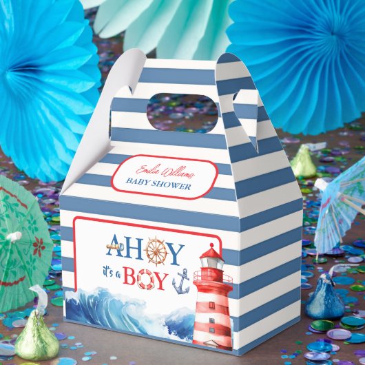 Ballotins Playful Red Blue Nautical Waves Baby Shower (Fête)