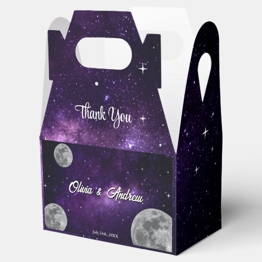 Ballotins Pleine lune moderne Starry Night Mariage Merci (Ouvert)