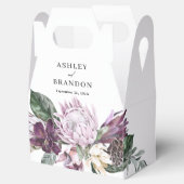 Ballotins Plum pourpre Boho Mariage floral tropical (Ouvert)