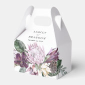 Ballotins Plum pourpre Boho Mariage floral tropical (Verso)