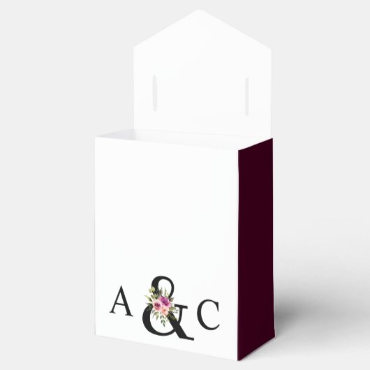 Ballotins Plum rose et noir d'espere florale moderne (Ouvert)