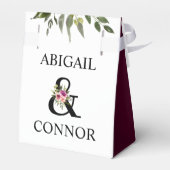 Ballotins Plum rose et noir d'espere florale moderne (Arrière)