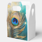 Ballotins Plume Peacock luxueux plume blanc turquoise (Ouvert)