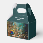 Ballotins Plume Peacock luxueux plume texte modifiable (Verso)