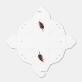 Ballotins Plume rouge avec pointe en or (Déplié)