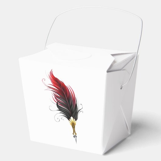 Ballotins Plume rouge avec pointe en or (Recto)