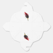 Ballotins Plume rouge avec pointe en or (Déplié)