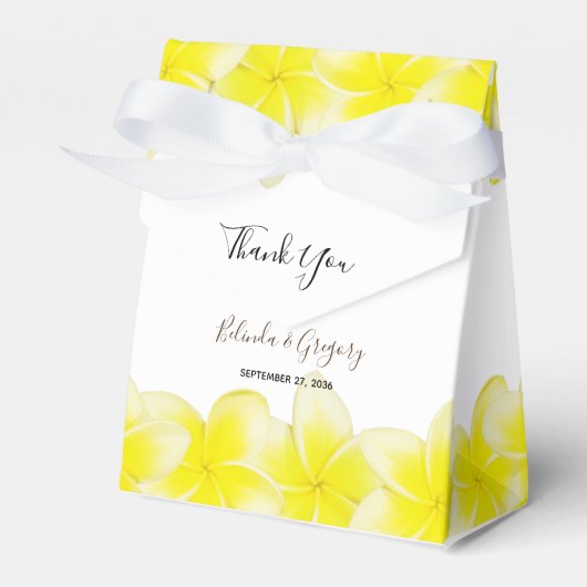 Ballotins Plumeria jaune Frangipani Mariage (Verso)