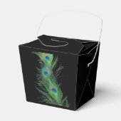 Ballotins Plumes de paon noir et vert (Verso)