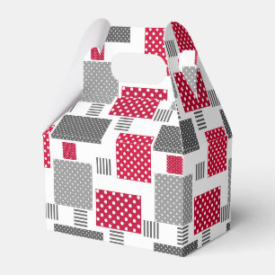 Ballotins Pneuka rouge gris patchwork sur arrière - plan bla