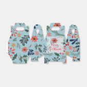 Ballotins Poinsettia Berries Merci de Noël Feuille (Déplié)