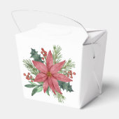 Ballotins Poinsettia Fleurs Rouges de Mariage d'Hiver Noël (Arrière)