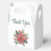 Ballotins Poinsettia Noël Merci de mariage (Ouvert)