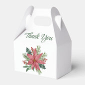 Ballotins Poinsettia Noël Merci de mariage (Verso)