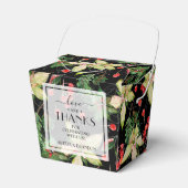 Ballotins Poinsettias et baies sur Noël noir (Verso)