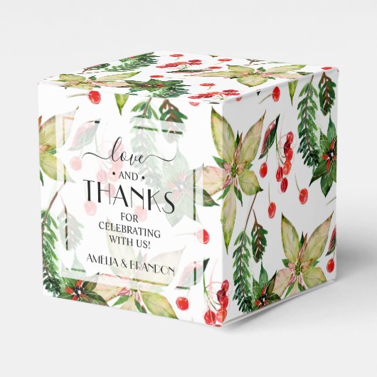 Ballotins Poinsettias et Berries Noël (Verso)