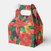 Ballotins Poinsettias rouge et or Noël (Arrière)