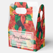 Ballotins Poinsettias rouge et or Noël (Ouvert)