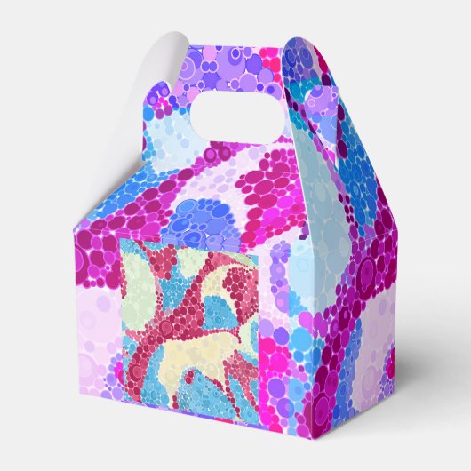 Ballotins Points Abstraits rose vif pourpre cercles bleu amu (Arrière)