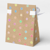 Ballotins Points Colorés Motif Sur Faux Rustiques Brown Kraf (Arrière)