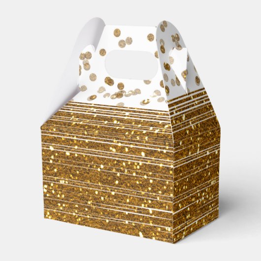 Ballotins Points Confetti Or Blanc & Faux Ballotin (Arrière)