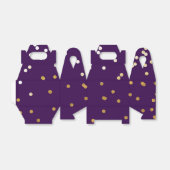 Ballotins Points Confetti Purple & Gold brillants Faveur mod (Déplié)