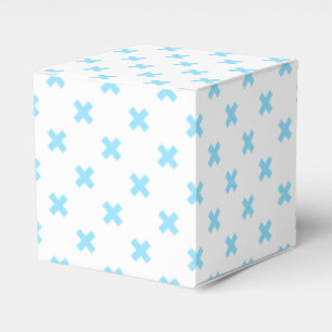 Ballotins Points croisés de bleus layette sur le blanc