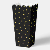 Ballotins Points de feuille d'or chic Élégant noir (Verso)