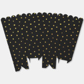 Ballotins Points de feuille d'or chic Élégant noir (Déplié)