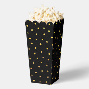 Ballotins Points de feuille d'or chic Élégant noir
