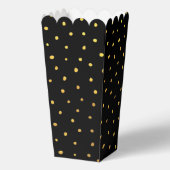 Ballotins Points de feuille d'or chic Élégant noir (Recto)