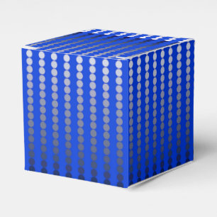 Ballotins Points de satin - bleu de cobalt et étain