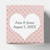 Ballotins Points dorés sur rose poudré (Haut)